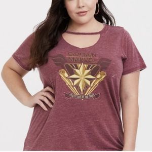 Torrid Marvel Capt Marvel shirt